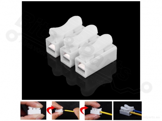Kroonsteentje met quick connector 3-voudig